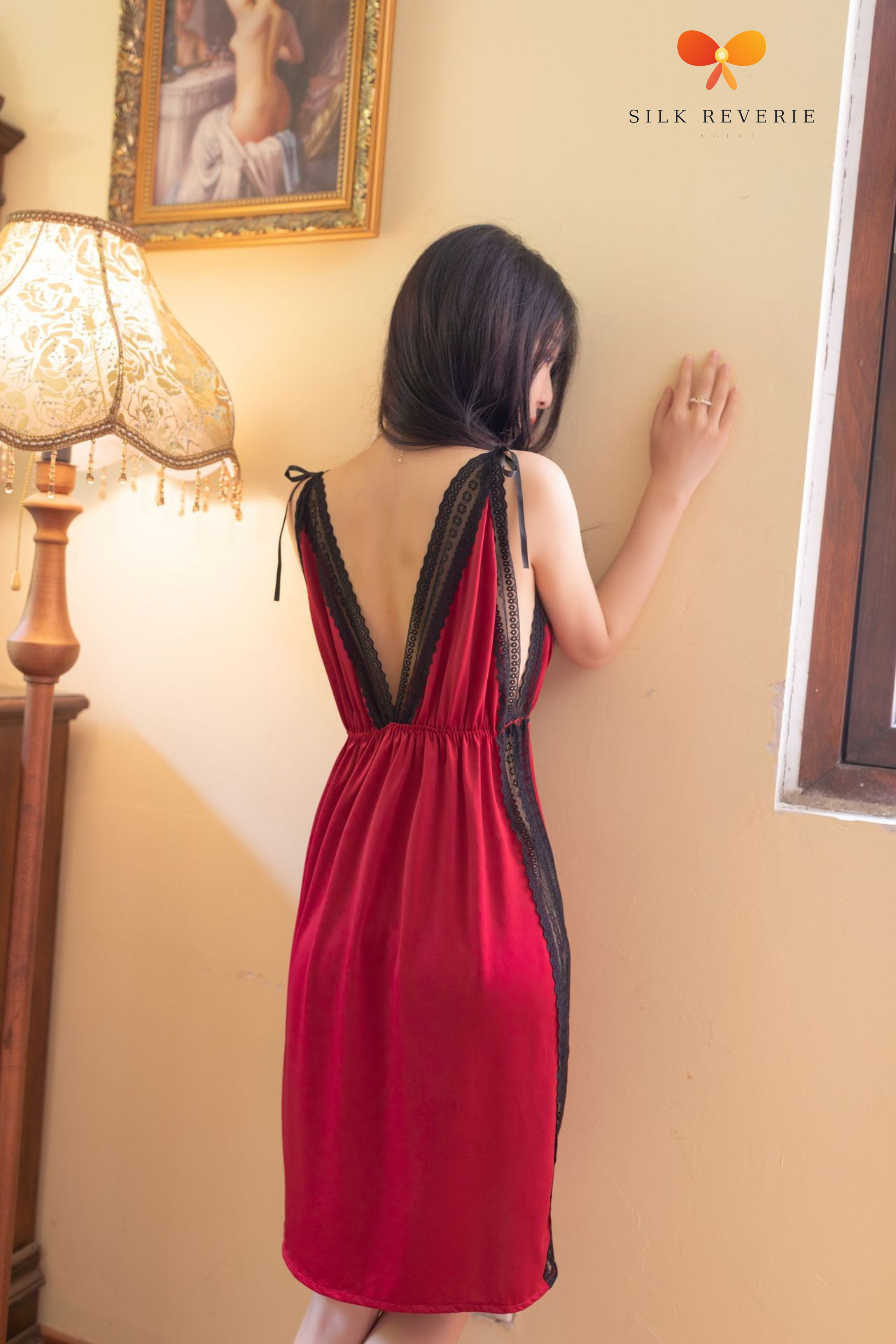 Deep V Lace Sling Nighty