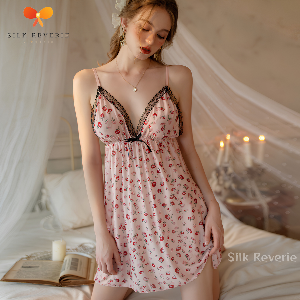 Rose Kiss Floral Nighty