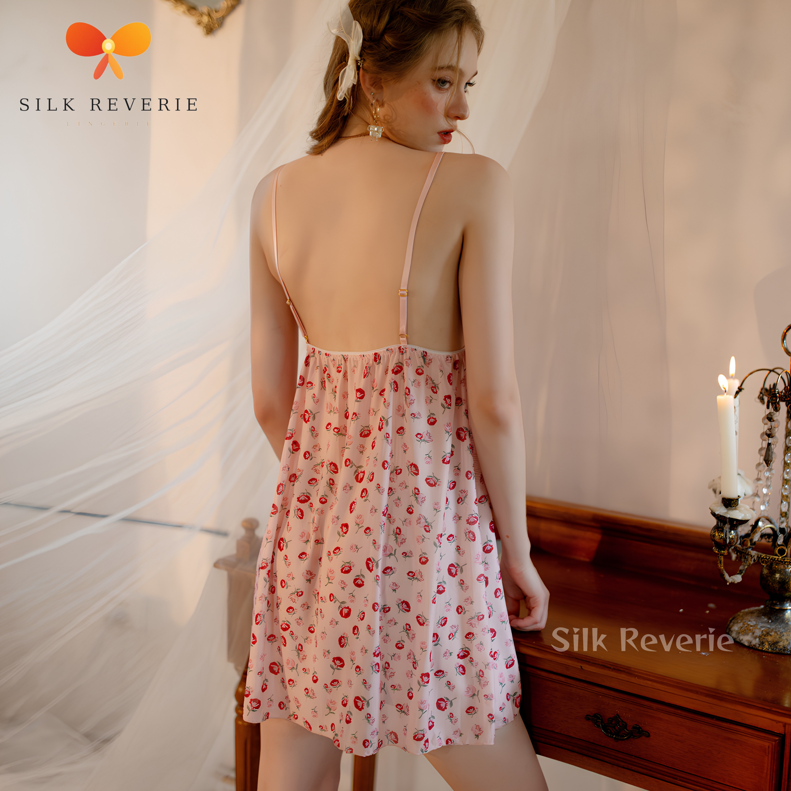 Rose Kiss Floral Nighty
