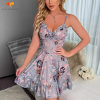 Petal Print Slip Dress