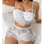 White Lace Bralette Set