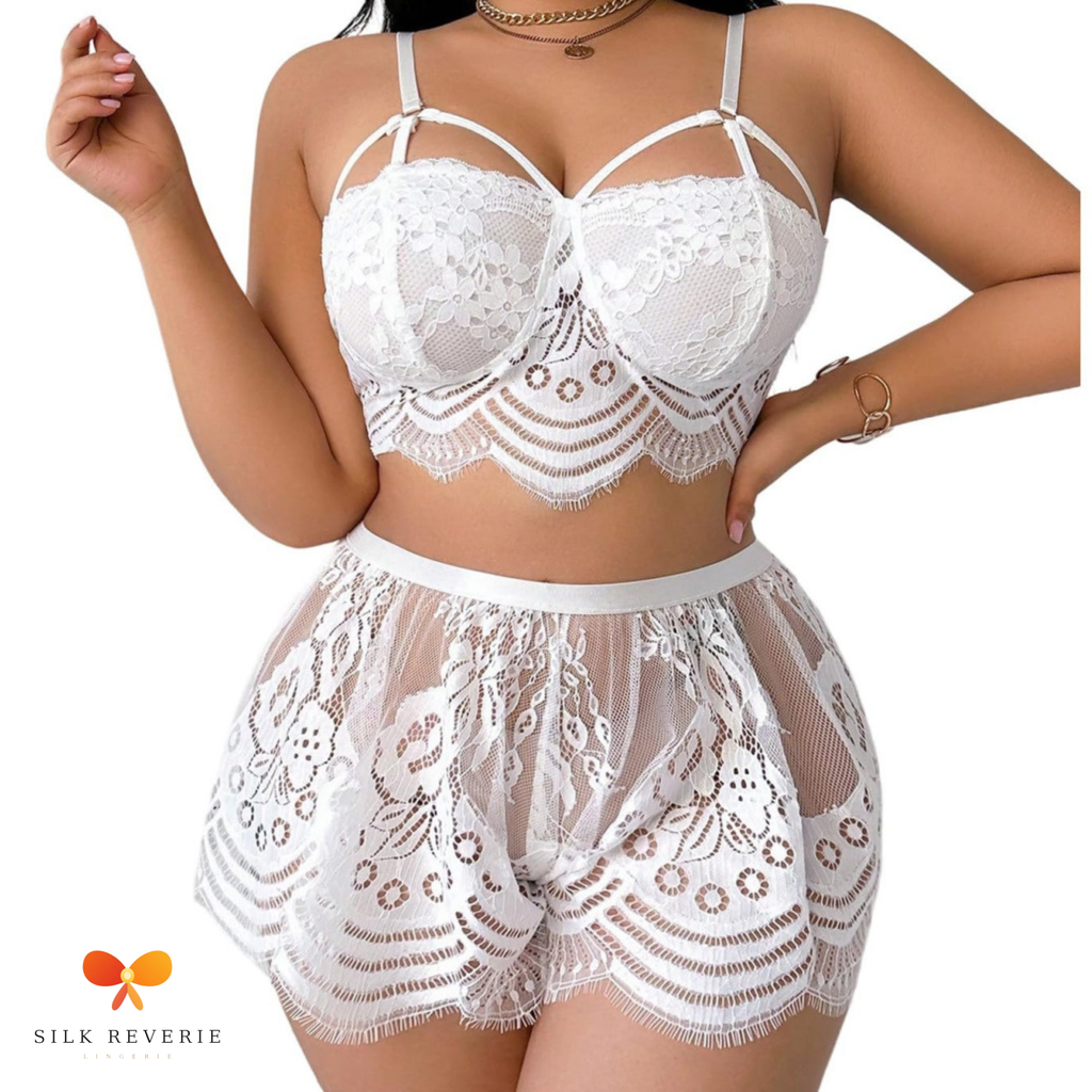White Lace Bralette Set