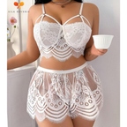 White Lace Bralette Set