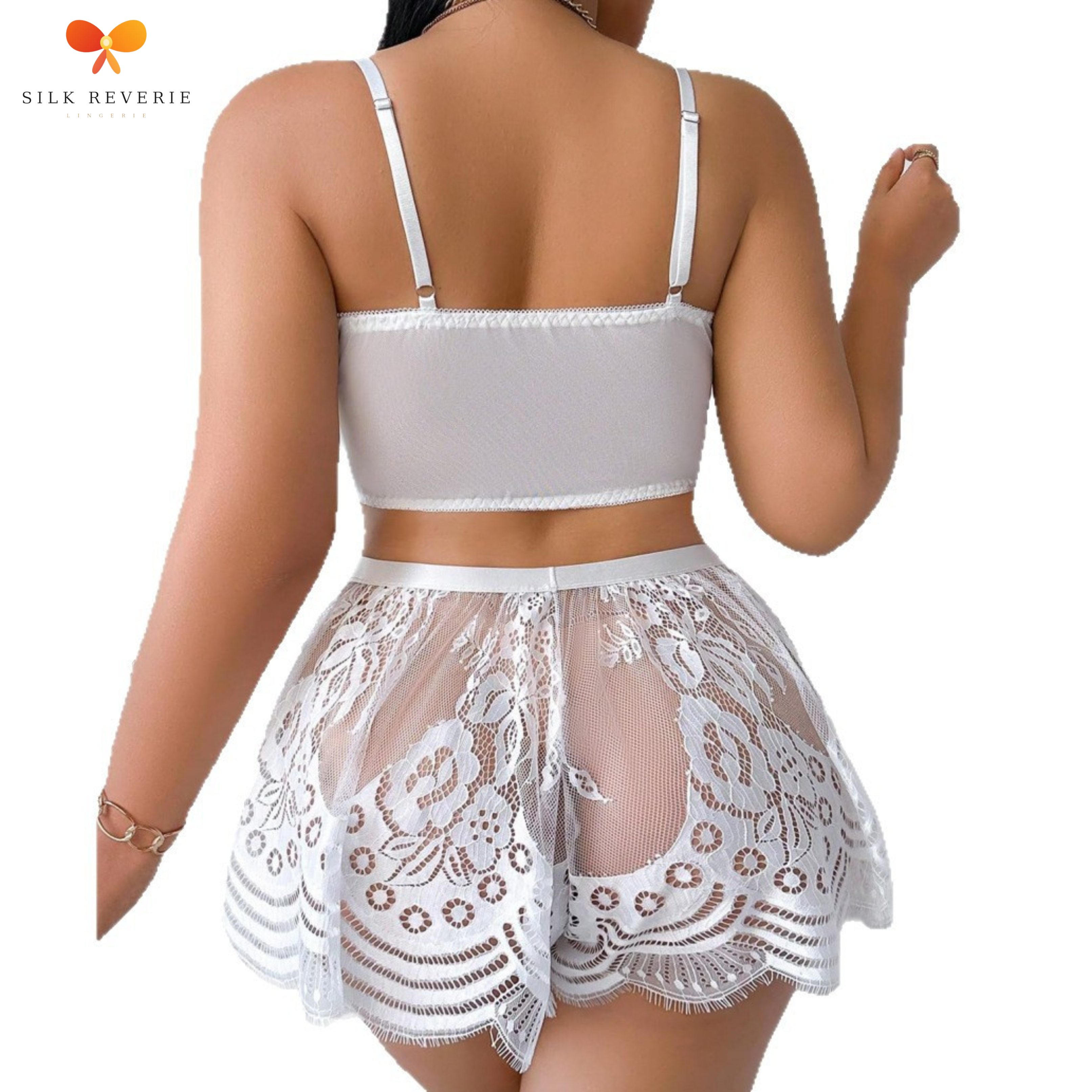 White Lace Bralette Set