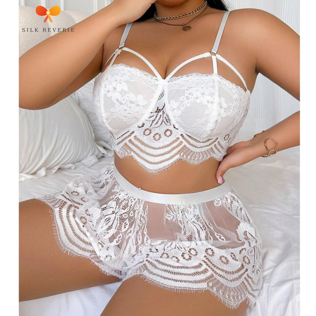 White Lace Bralette Set