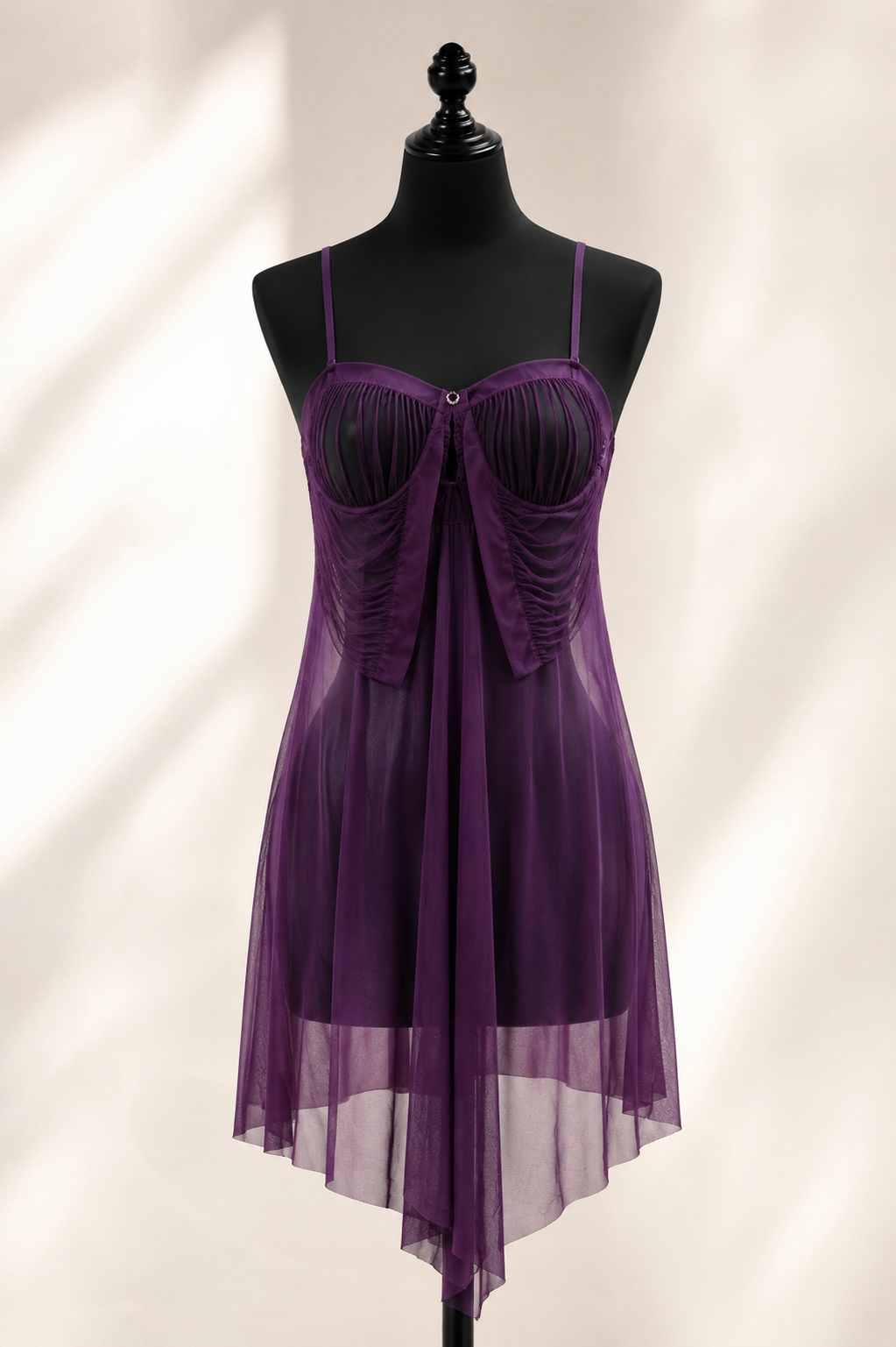 See Through Frill Cups Nighty
